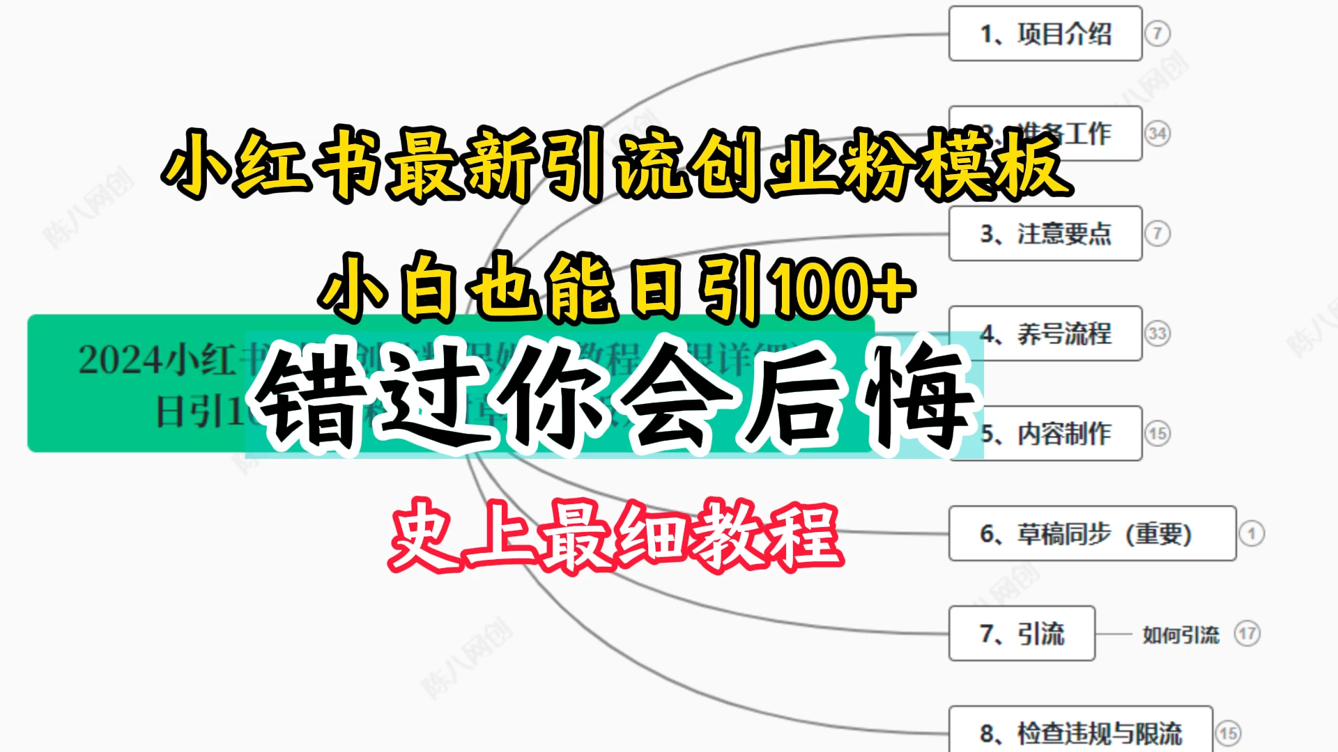 2024小红书引流创业粉，史上最细教程，手把手教你引流-资源项目网