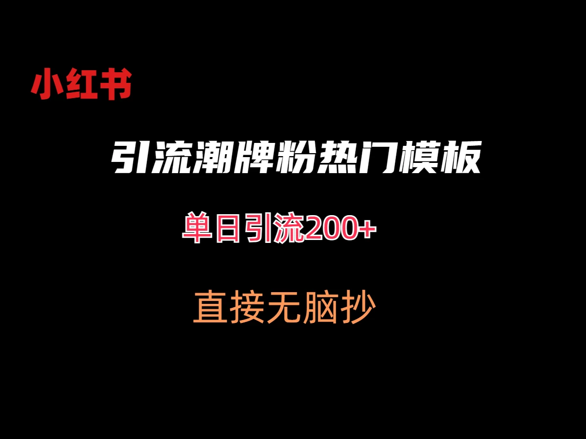 【惊人秘密】爆款小红书套用模板单日吸引超200+潮流粉丝实战秘诀