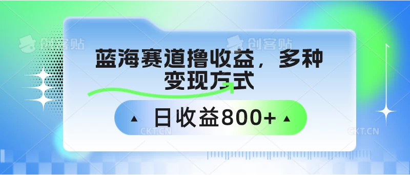 揭秘蓝海商机：多样化盈利方式助您畅赢！轻松达成日赚八百以上！