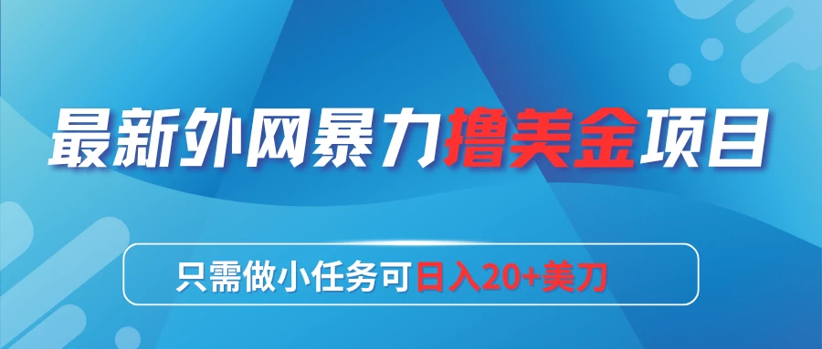 警惕外网高风险“小任务”日赚美金项目，轻松上手日入20+美金！