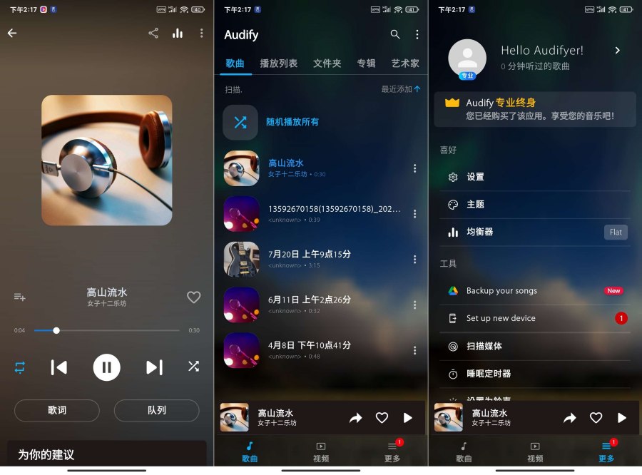 Audify音乐播放器1.174.1高级版-资源项目网