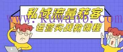 私域流量获客运营实战教课程-资源项目网