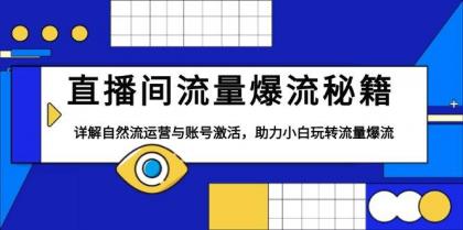 直播间流量爆流秘籍，详解自然流运营与账号激活，助力小白玩转流量爆流-资源项目网