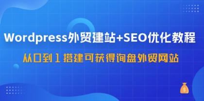 WordPress外贸建站+SEO优化教程，从0到1搭建可获得询盘外贸网站（57节课）-资源项目网