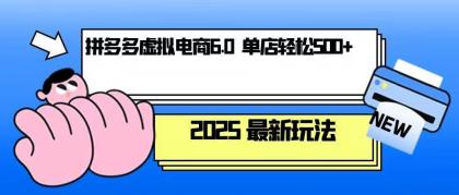 拼多多虚拟电商，单人操作10家店，单店日盈利500+-资源项目网