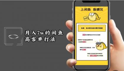 月入7w闲鱼高客单玩法，精细化运营，二手电商保姆级教程-资源项目网