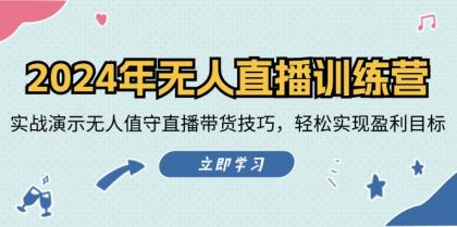 无人直播训练营：实战演示无人值守直播带货技巧，轻松实现盈利目标-资源项目网