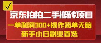 京东拍拍二手搬砖项目，一纯粹盈利3张，使用方便，新手兼职副业优选-资源项目网